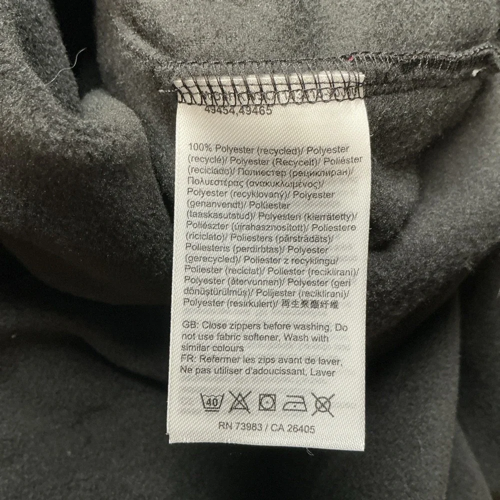 Helly Hansen Men's Full Zip Fleece Jacket LARGE Black‎ Gray Outdoor Hiking